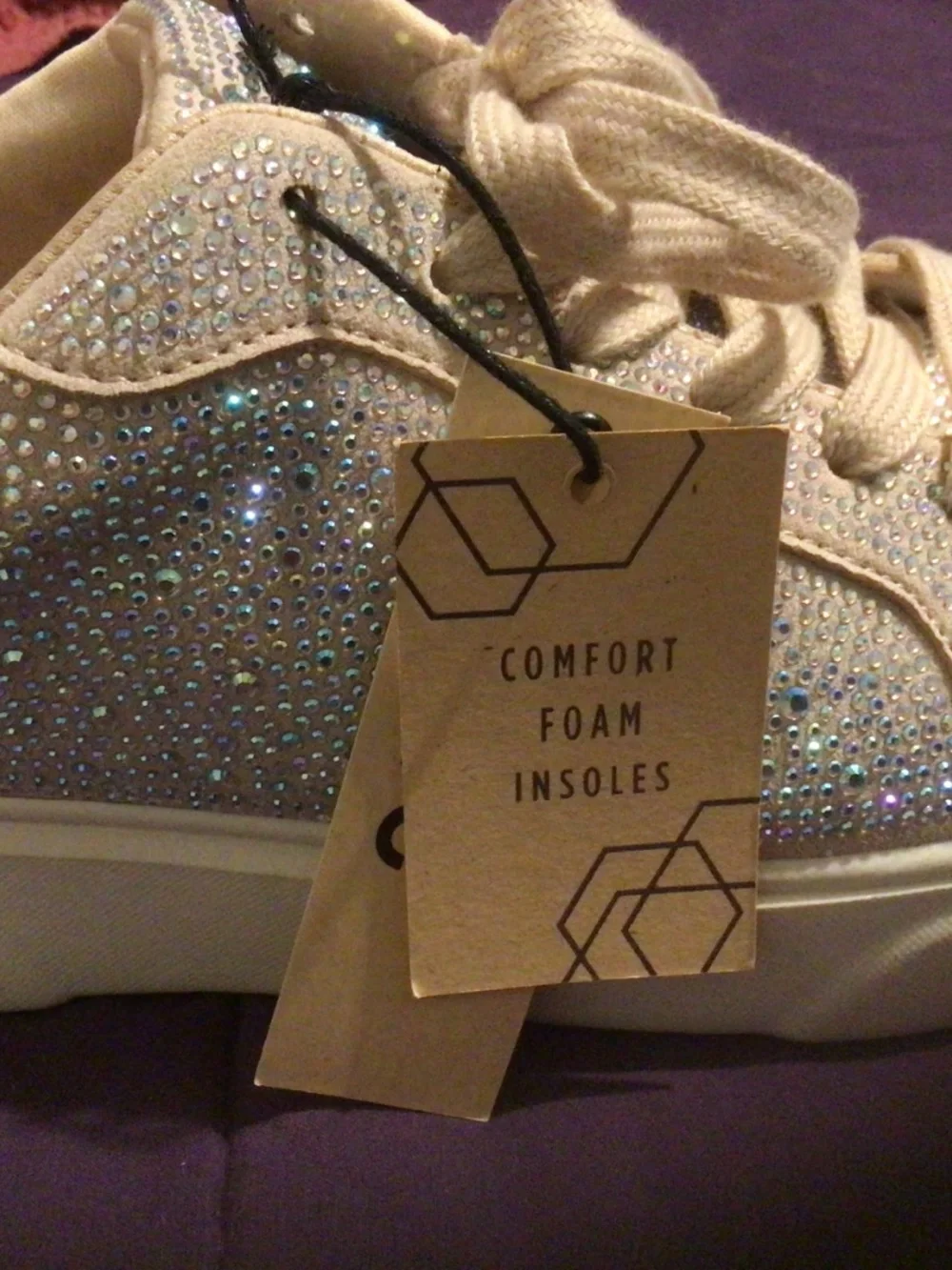 NWT Madden NYC Rhinestone Tennis Shoes Size 8
